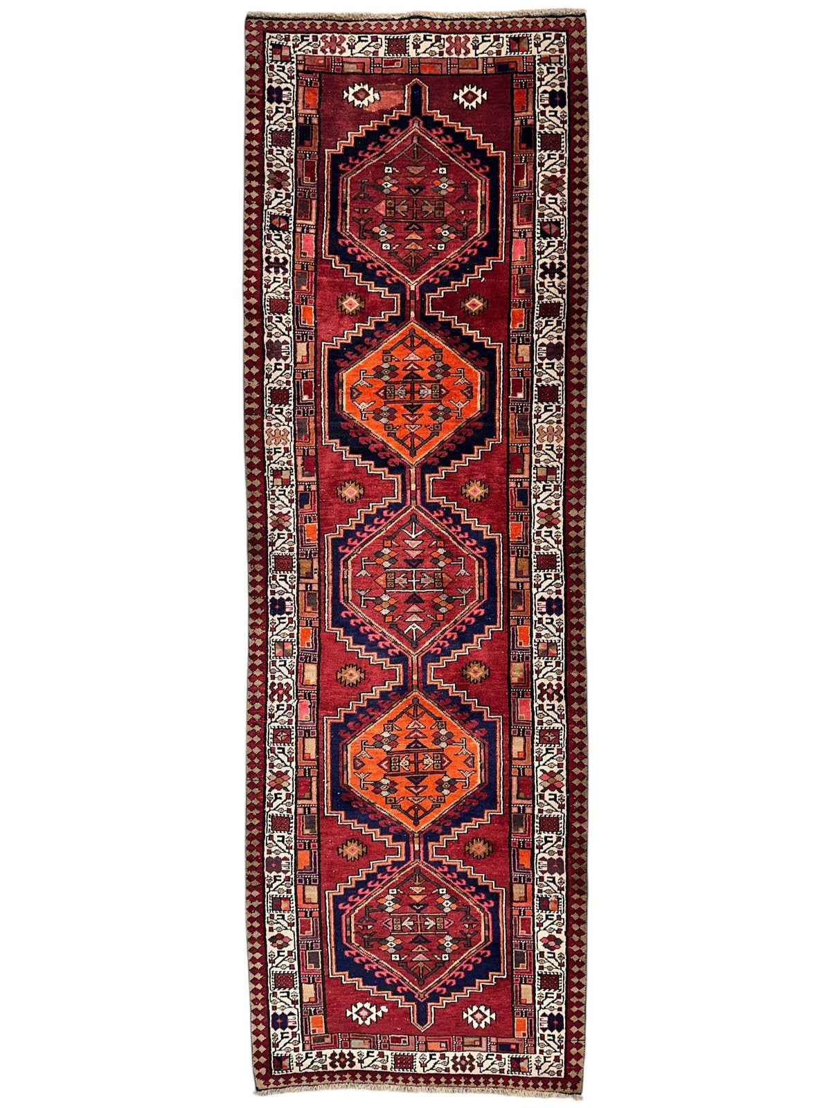 Vintage Persian Sarab Wool Runner Rug 3’4 x 10’7”