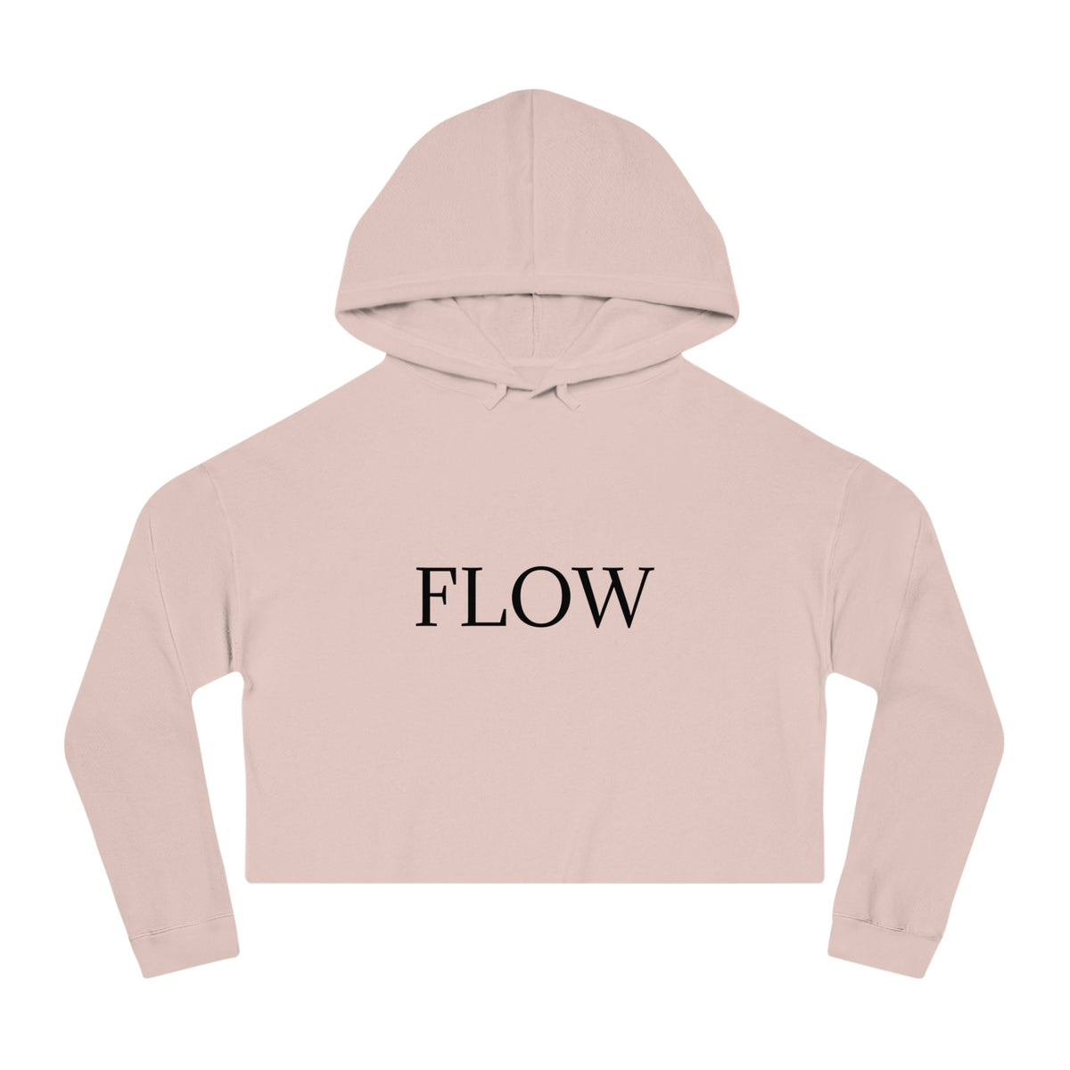 Cropped Hoodie Sweatshirt for Women with Cropped Design and Ribbed Cuffs Printify