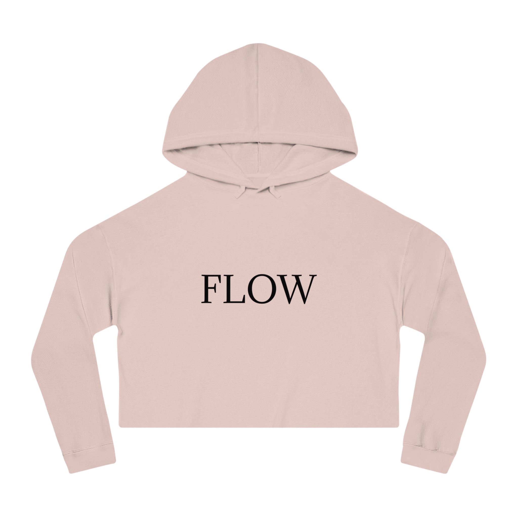 Cropped Hoodie Sweatshirt for Women with Cropped Design and Ribbed Cuffs Printify