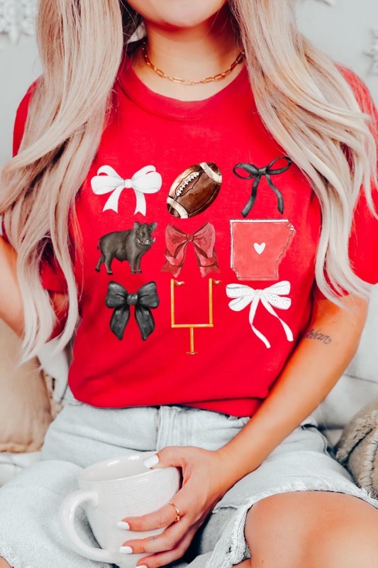 Arkansas Football Graphic Plus Tee ShopCottonBelles