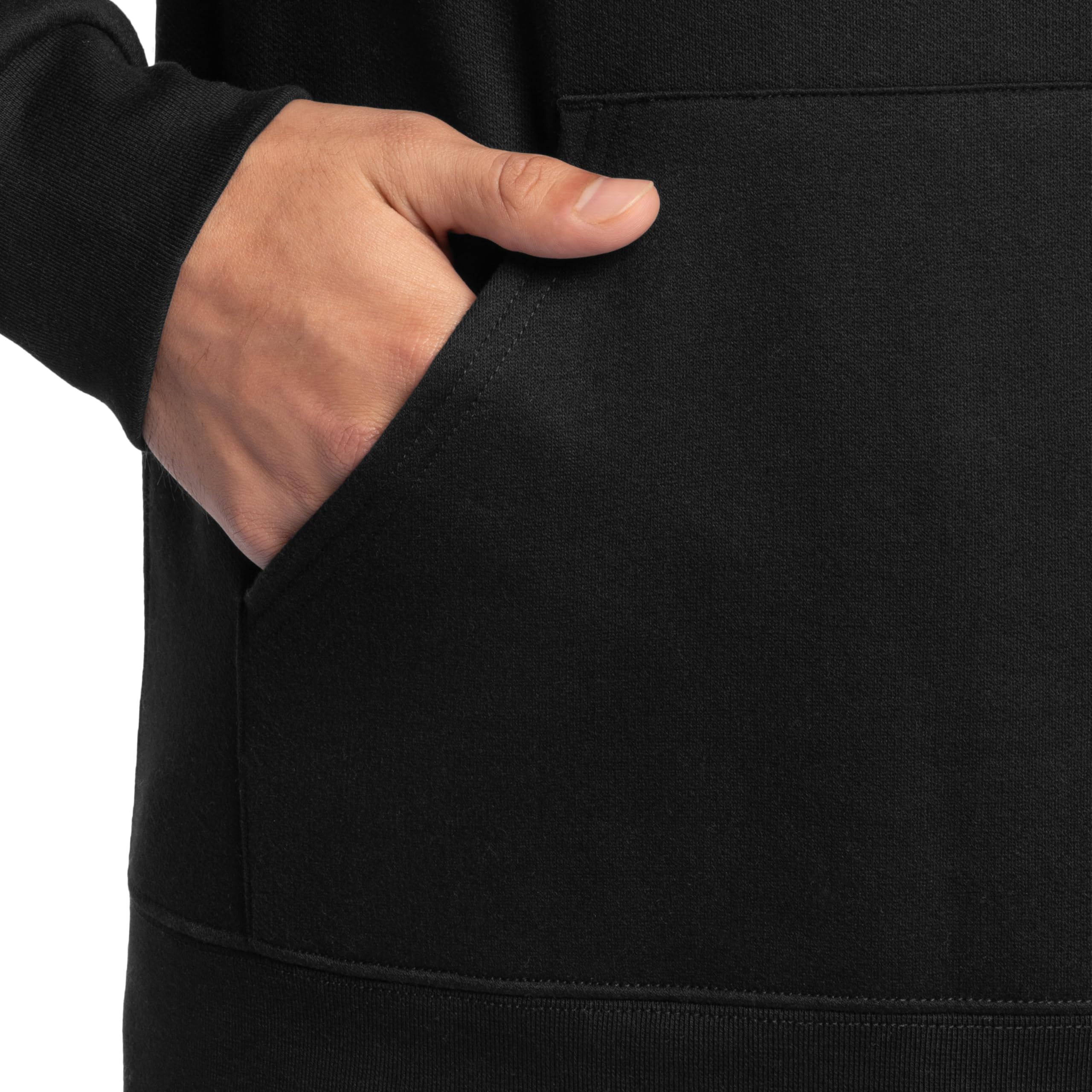 Fruit of the Loom mens Eversoft Fleece Sweatshirts & Hoodies Shirt, Pullover - Black, Large US Econic Blanks