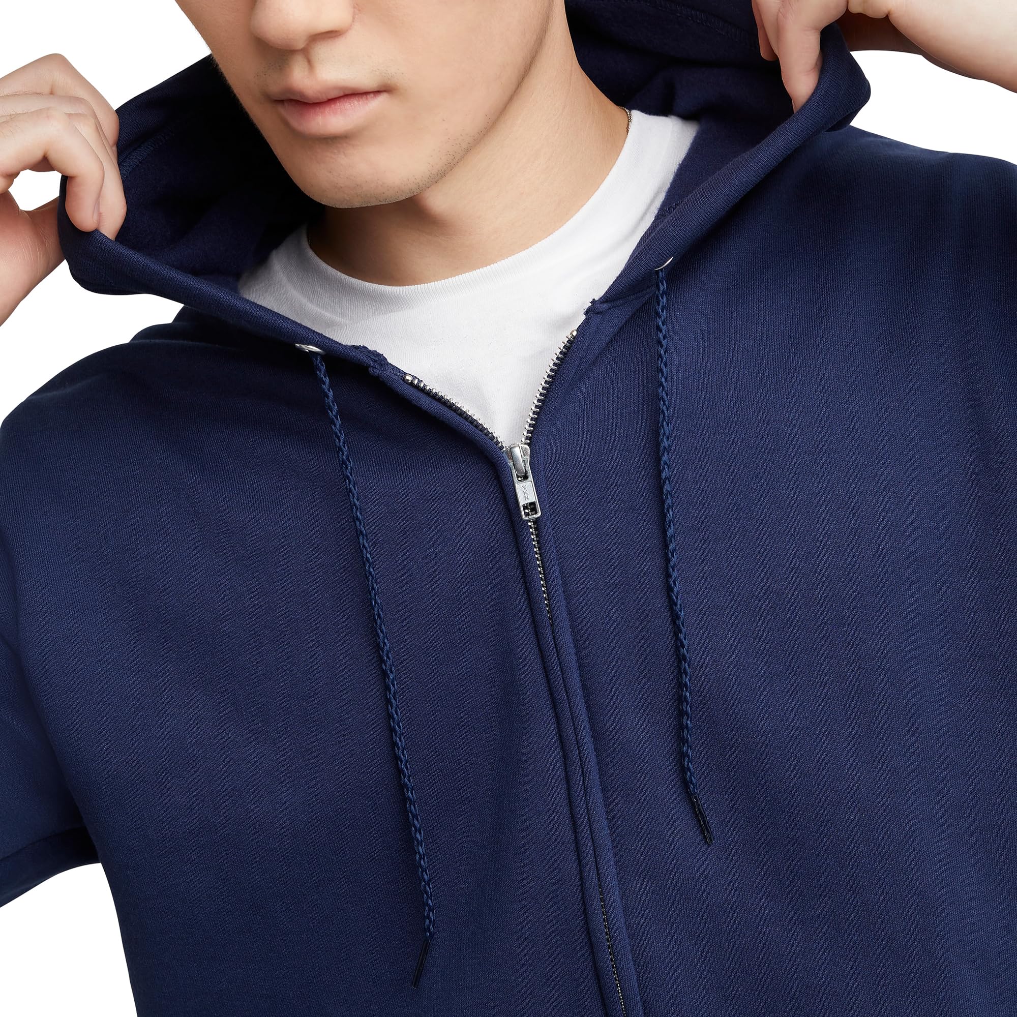 Hanes Men's Full-Zip Eco-Smart Hoodie, Light Blue, XX-Large Econic Blanks