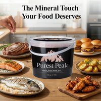 Purest Peak Fine Grain Himalayan Pink Salt, 10 LBS Bucket – Pure Gourmet Food Grade Chef Salt, Fine Grain Sea Salt, Natural Rock Salt, Kosher, Vegan, and Gluten Free Quick Pick Grocers