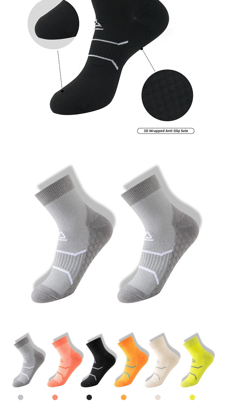 WRELS Professional Marathon Running Fitness Short Socks Women Men Sweat-absorbent Anti-friction Breathable Men's Athletic Socks Quick Pick Grocers