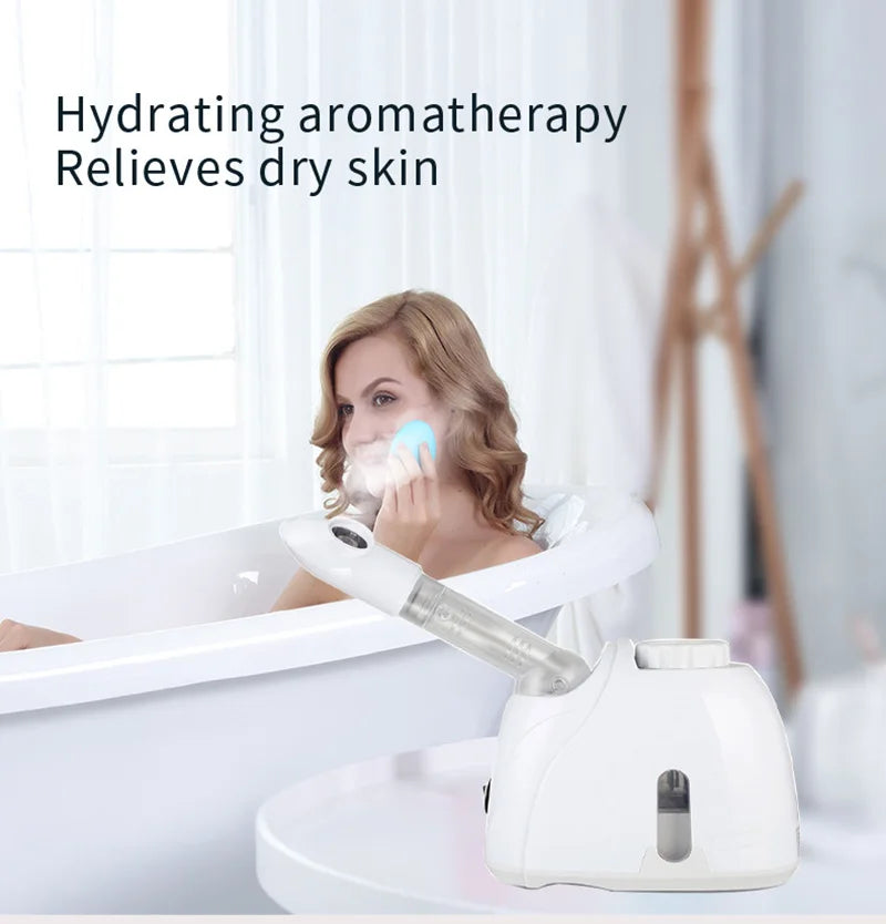 Ozone Facial Steamer Warm Mist Humidifier for Face Deep Cleaning Vaporizer Sprayer Salon Home Spa Skin Care Whitening Quick Pick Grocers