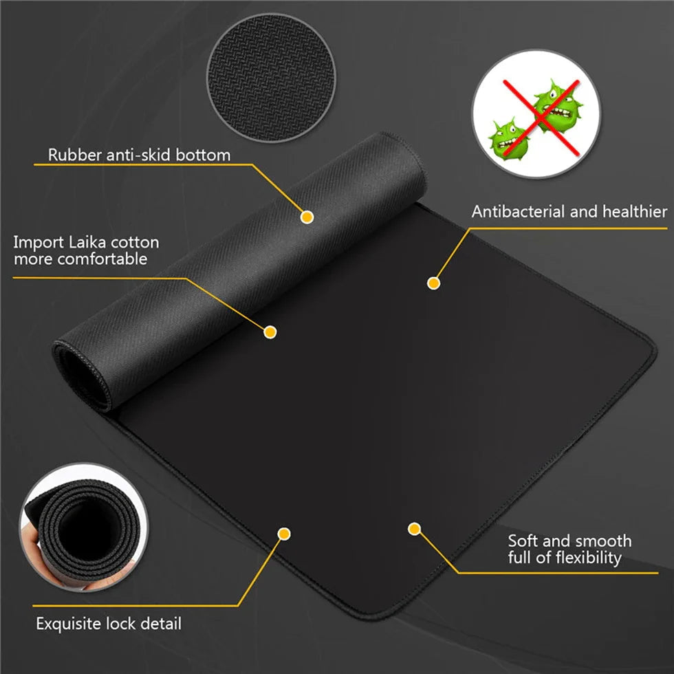 Xxl Mouse Pad Gaming Computer Mousepad Gamer Desk Mat Black Big Office Carpet Mause Pads PC Accessories Keyboard Pads Play Mats Quick Pick Grocers