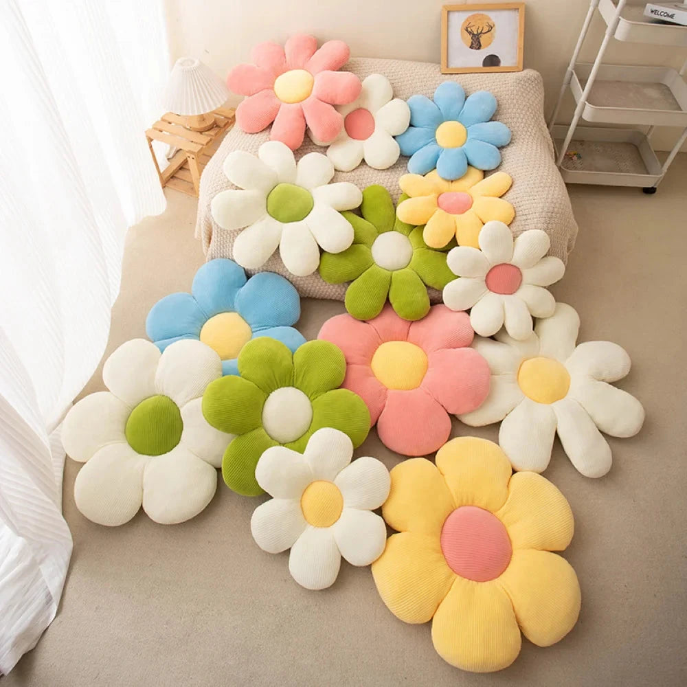 Flower-Shaped Pillow Cushion Anime Theme Plush, Cute Plush Toy Office Chair Backrest Creative Small Gift Baby Shower Room Decor Econic Blanks