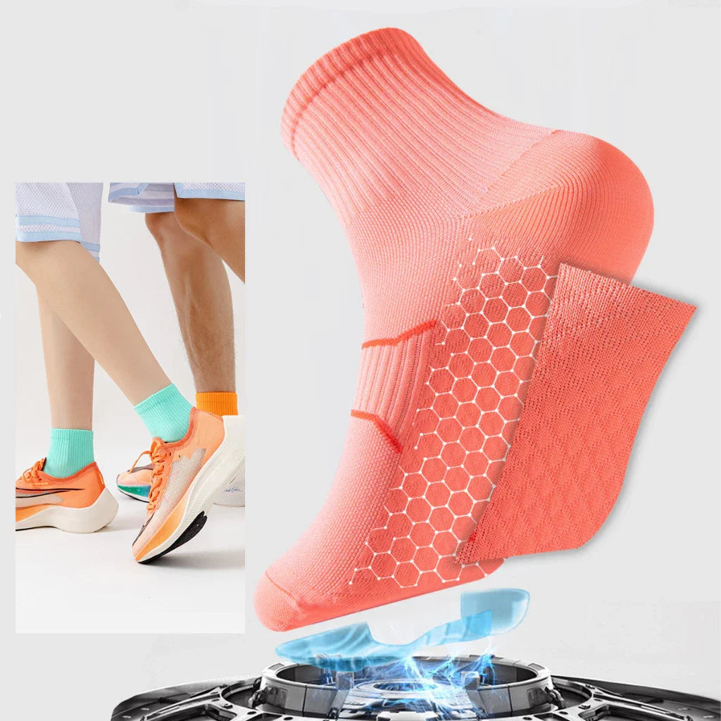 WRELS Professional Marathon Running Fitness Short Socks Women Men Sweat-absorbent Anti-friction Breathable Men's Athletic Socks Quick Pick Grocers