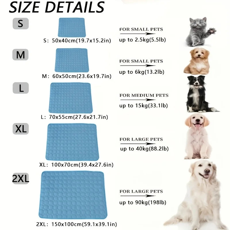 Dog Cooling Mat Summer Pet Cold Bed Extra Large For Small Big Dogs Pet Accessories Cat Durable Blanket Sofa Cat Ice Pad Blanket Quick Pick Grocers