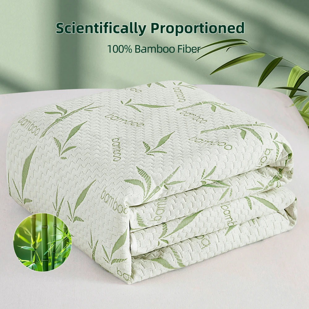 Bamboo Viscose Mattress Cover Fitted Style Soft And Breathable, Mattress Protector Twin Size Bed Fitted Sheet Quick Pick Grocers