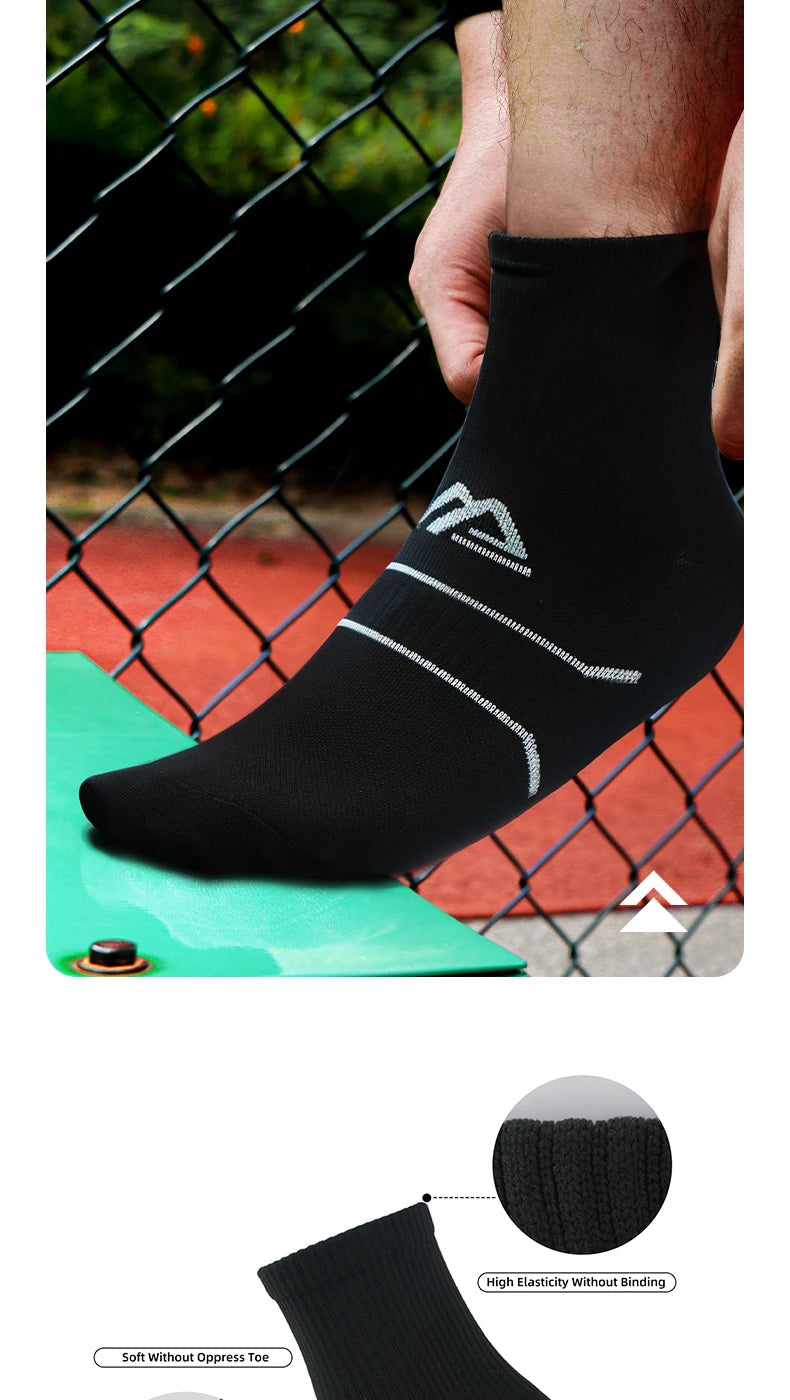 WRELS Professional Marathon Running Fitness Short Socks Women Men Sweat-absorbent Anti-friction Breathable Men's Athletic Socks Quick Pick Grocers