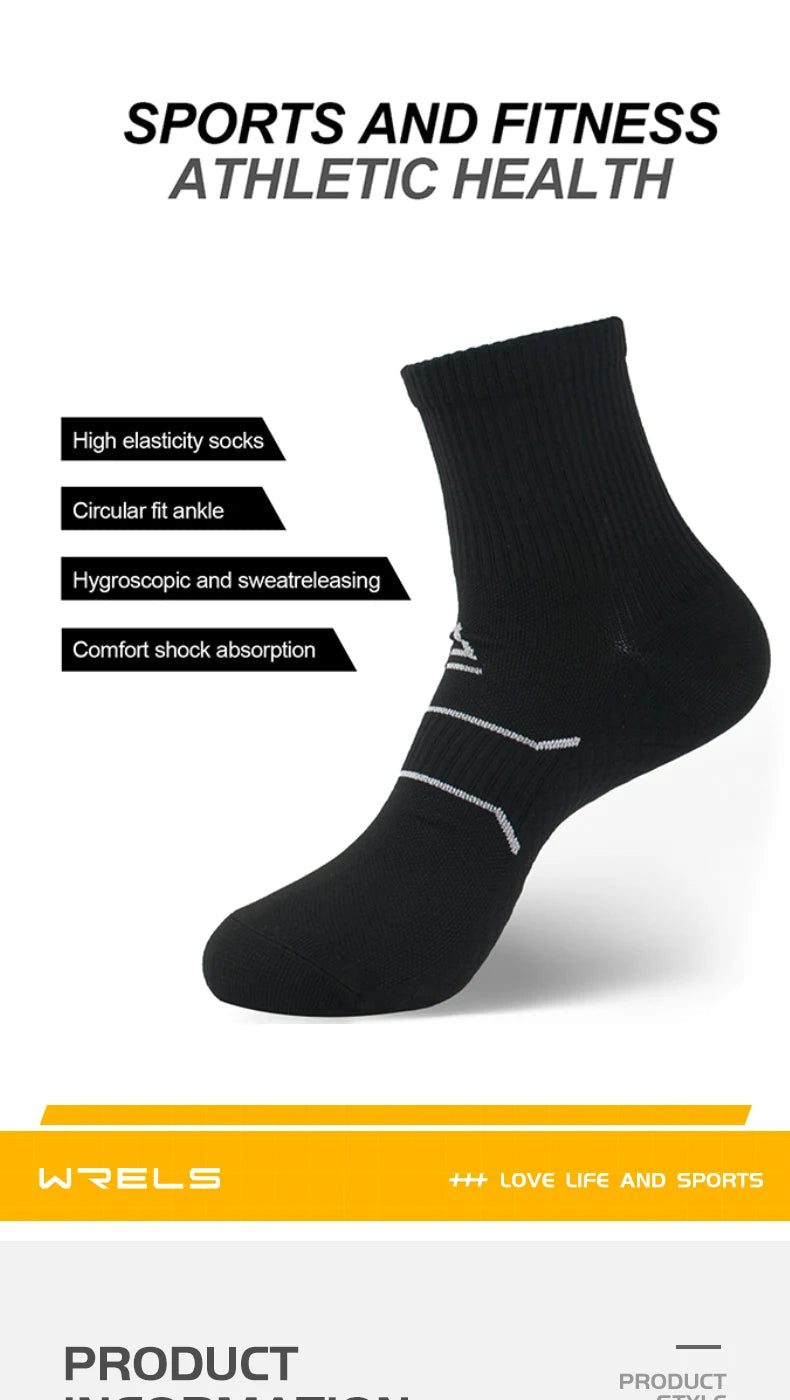 WRELS Professional Marathon Running Fitness Short Socks Women Men Sweat-absorbent Anti-friction Breathable Men's Athletic Socks Quick Pick Grocers