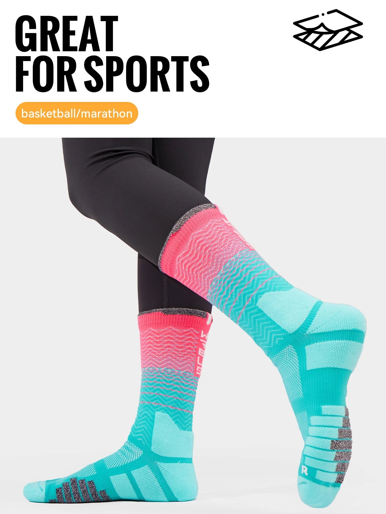 WRELS 1/2/3 Cushioned Sports Athletic Socks Breathable Running Socks Cushion Padded Moisture Wicking For Walking Hiking Running Quick Pick Grocers
