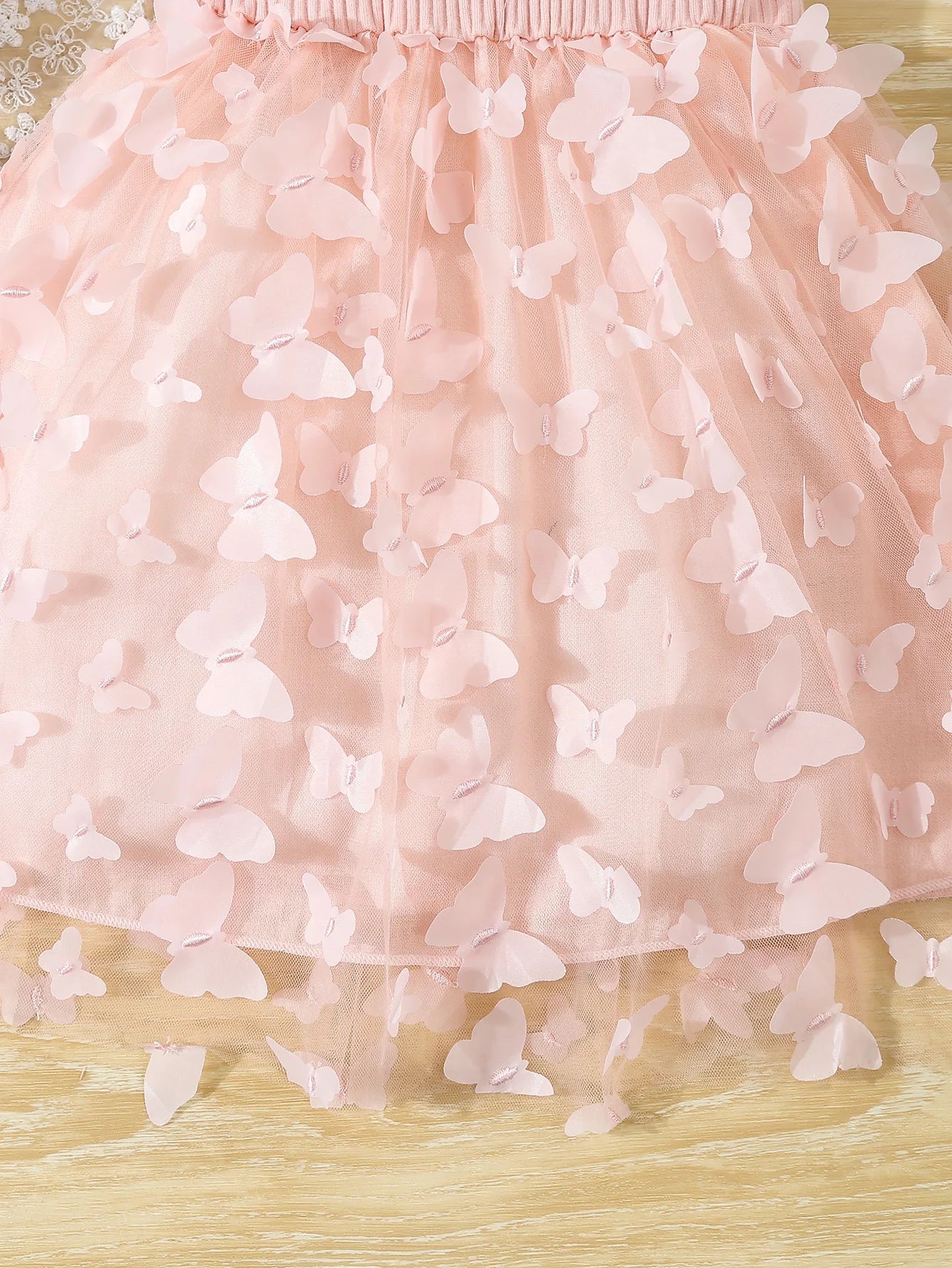Summer Toddler  Kids  Girl's Clothes  Baby's Butterfly Decor Mesh Splicing Cami Dress Elegant Sleeveless Princess Dress Quick Pick Grocers