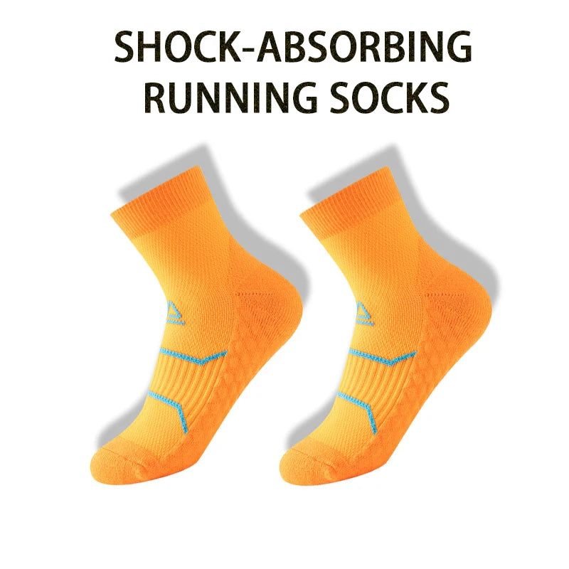 WRELS Professional Marathon Running Fitness Short Socks Women Men Sweat-absorbent Anti-friction Breathable Men's Athletic Socks Quick Pick Grocers