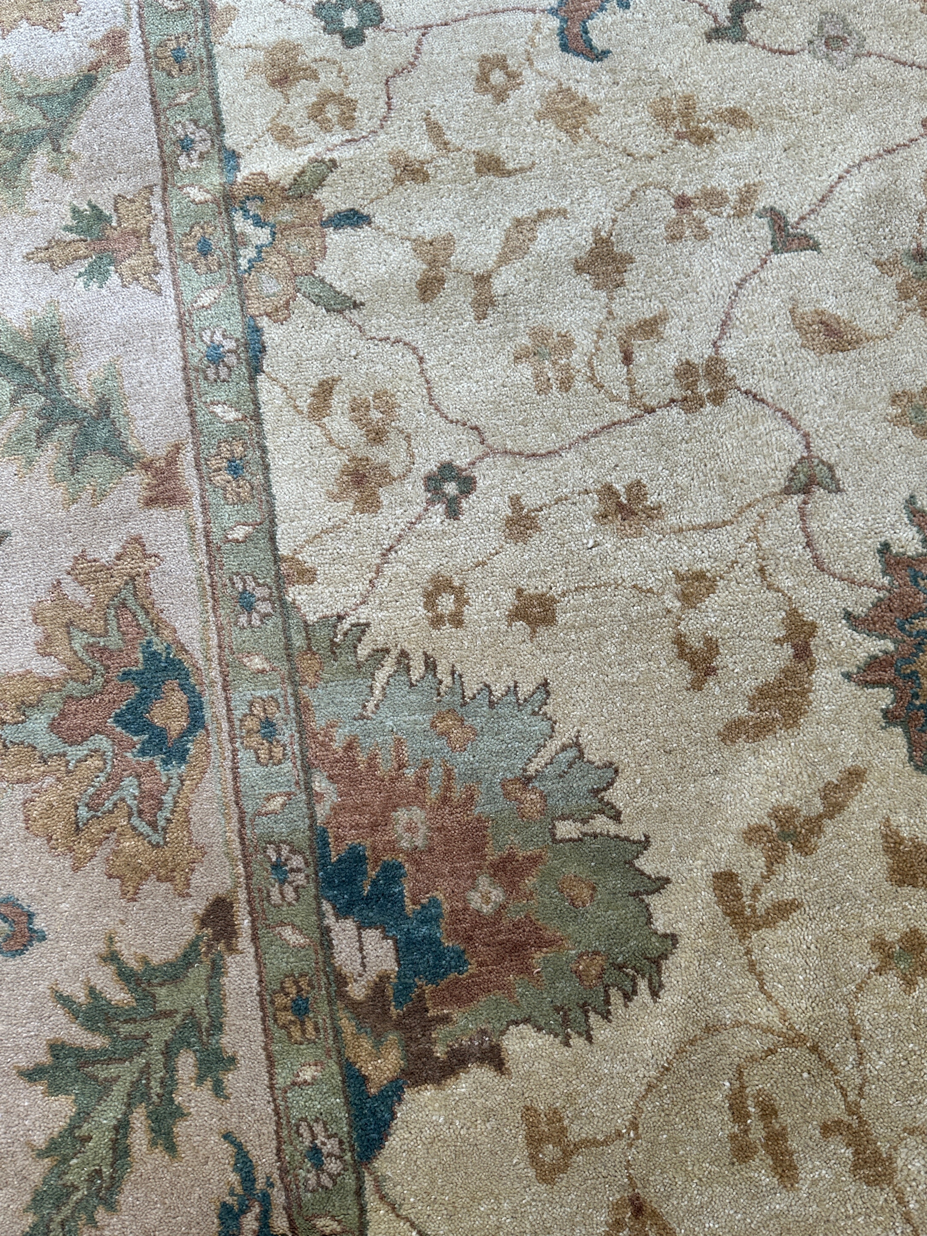 Hand-Knotted Oushak Soft Wool Rug 8 x 10