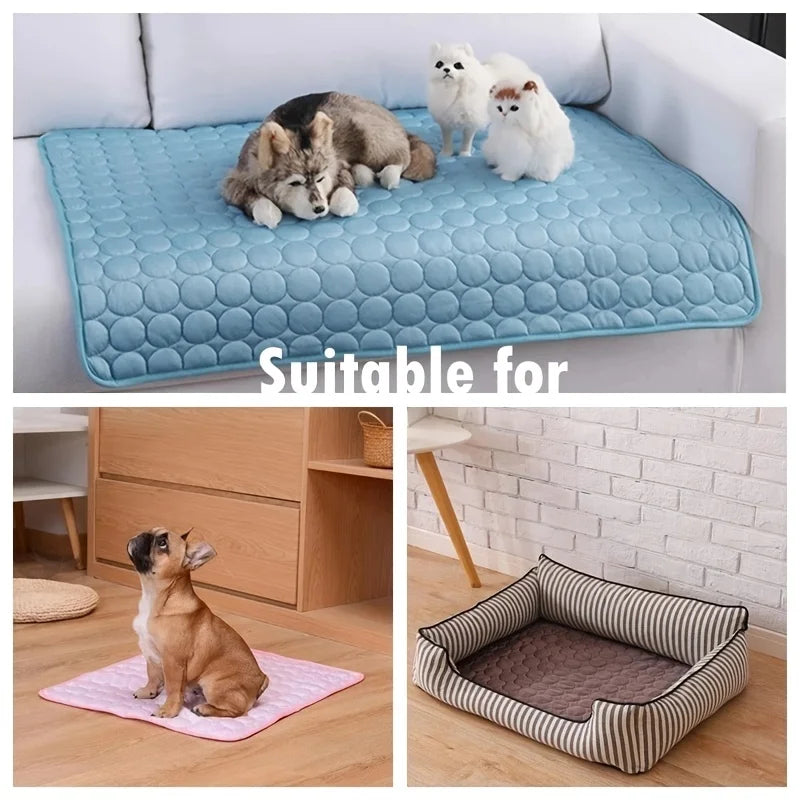 Dog Cooling Mat Summer Pet Cold Bed Extra Large For Small Big Dogs Pet Accessories Cat Durable Blanket Sofa Cat Ice Pad Blanket Quick Pick Grocers