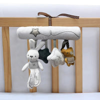 2025 New Hanging Bed Rabbit Baby Hand Bell Safety Seat Plush Toy Multifunctional Plush Toy Stroller Mobile Gifts Purest Peak