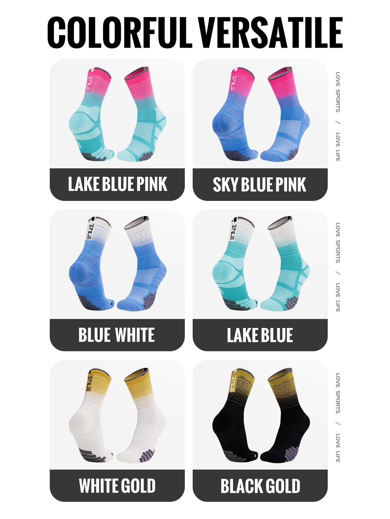 WRELS 1/2/3 Cushioned Sports Athletic Socks Breathable Running Socks Cushion Padded Moisture Wicking For Walking Hiking Running Quick Pick Grocers