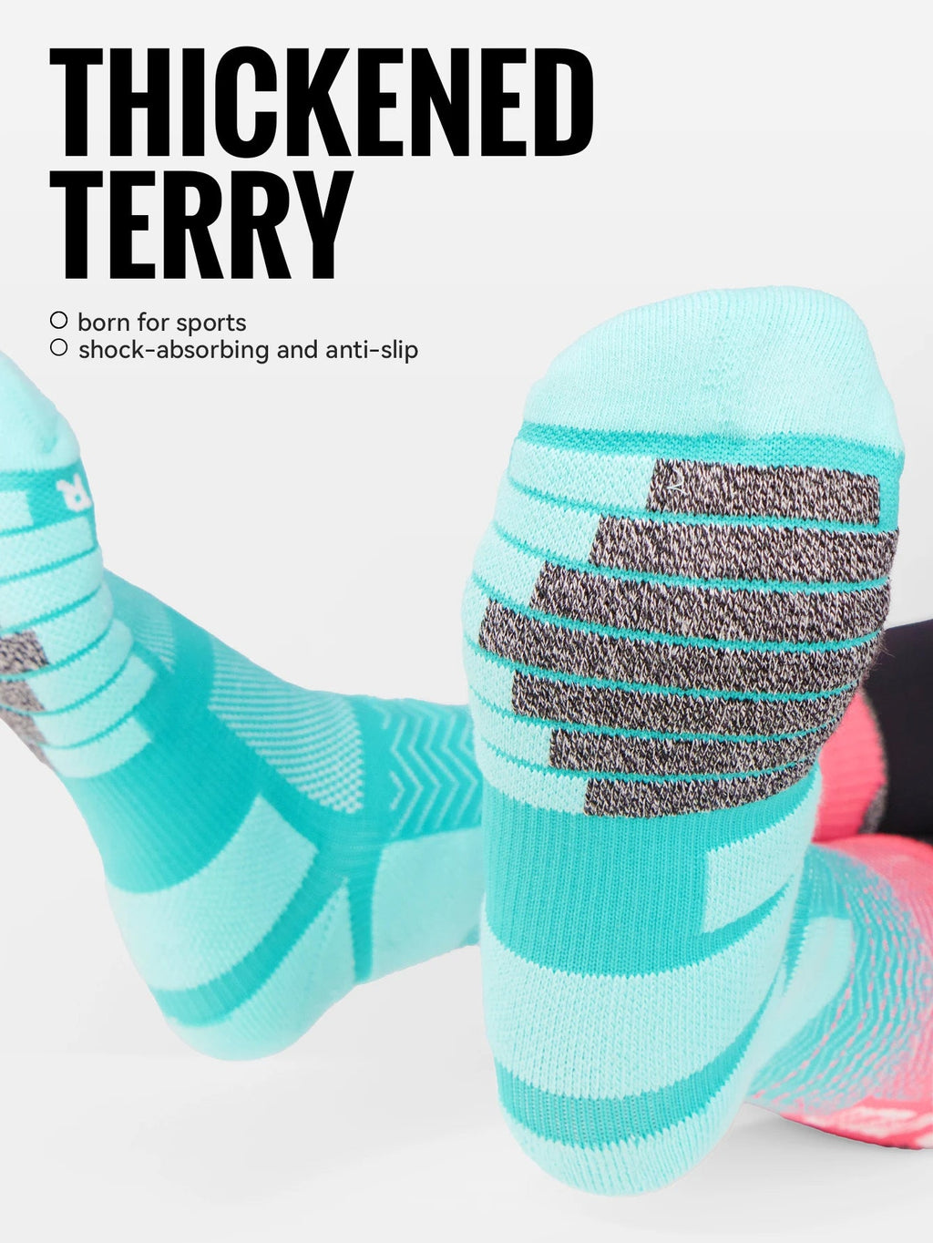 WRELS 1/2/3 Cushioned Sports Athletic Socks Breathable Running Socks Cushion Padded Moisture Wicking For Walking Hiking Running Quick Pick Grocers