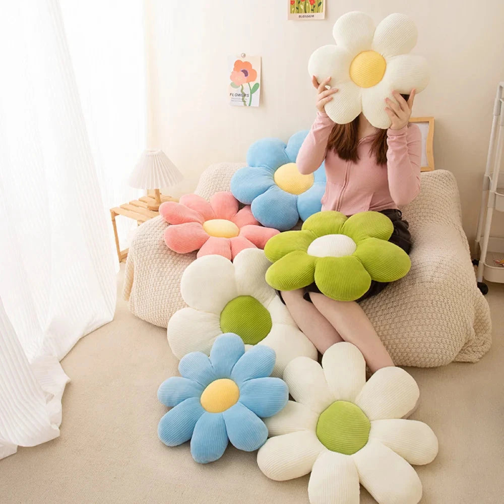 Flower-Shaped Pillow Cushion Anime Theme Plush, Cute Plush Toy Office Chair Backrest Creative Small Gift Baby Shower Room Decor Econic Blanks