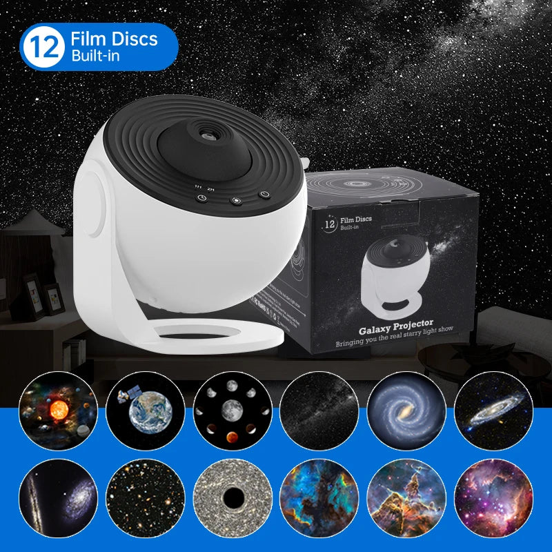 Night Light Galaxy Projector Starry Sky Projector 360° Rotate Planetarium Lamp For Kids Bedroom Valentines Day Gift Wedding Deco Quick Pick Grocers