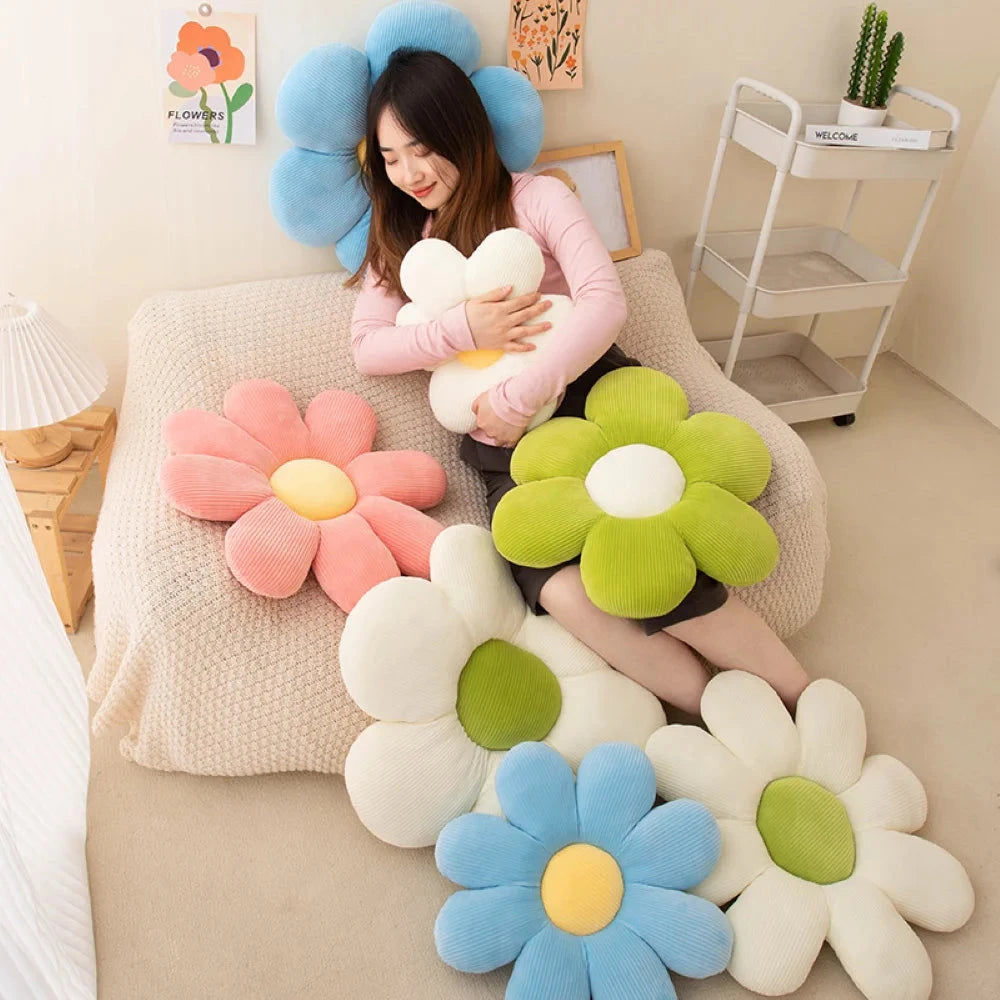 Flower-Shaped Pillow Cushion Anime Theme Plush, Cute Plush Toy Office Chair Backrest Creative Small Gift Baby Shower Room Decor Econic Blanks