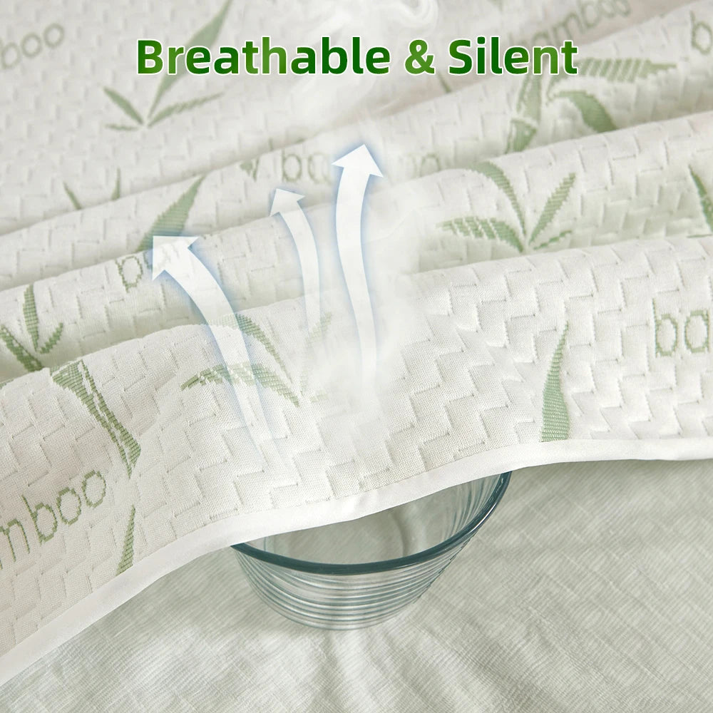 Bamboo Viscose Mattress Cover Fitted Style Soft And Breathable, Mattress Protector Twin Size Bed Fitted Sheet Quick Pick Grocers