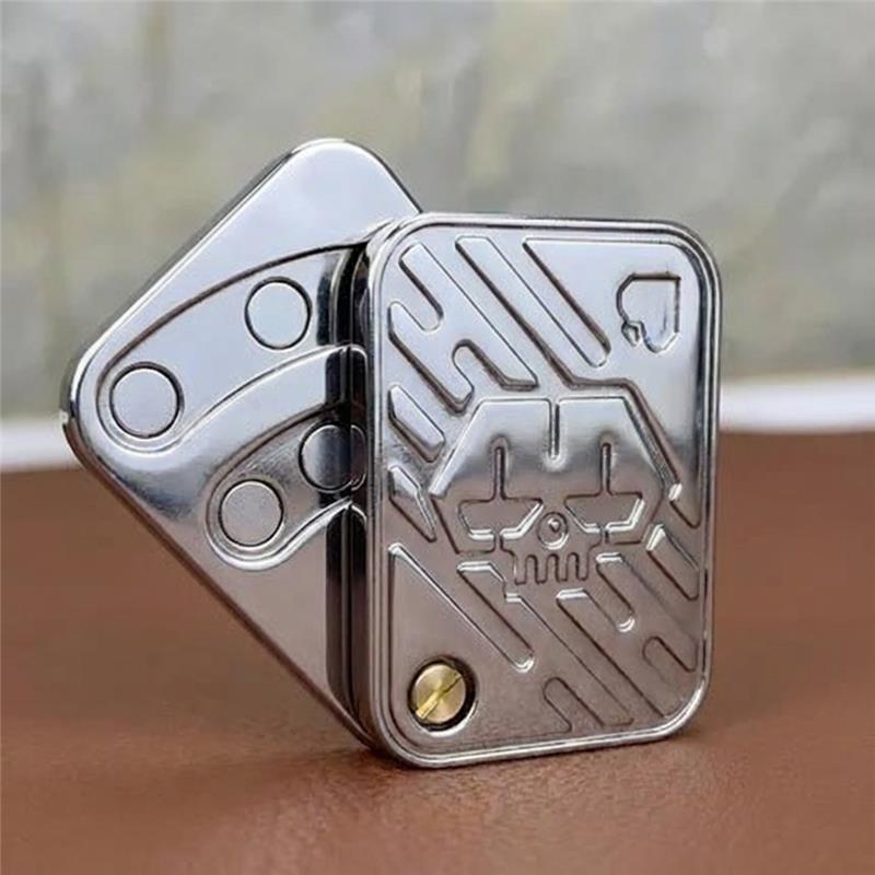 Fidget Spinner KK Pop Fingertip Gyro Solution Pressure Reduction Toy Push Poker Push Card EDC stainless Steel Toys Adult Gifts Econic Blanks