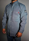 FR Pearl Snap Work Shirt - Forged Gray Static FR