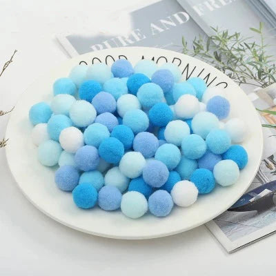 Pompoms 8/10/15/20/25/30mm Soft Pompons Colorful Fluffy Plush Craft DIY Pom Pom Fur Ball Pon Pon Home Decoration Kids Toys 10g Econic Blanks