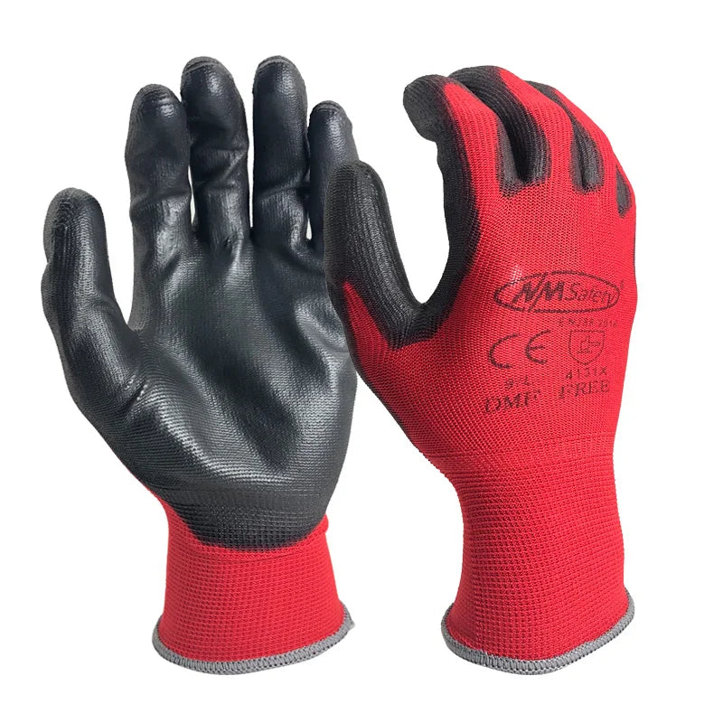 24Pieces/12Pairs Professional Working Protective Gloves For Men Construction Women Garden Nylon Running Glove Obtained CE EN388. Econic Blanks