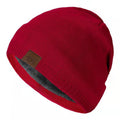 Unisex URGENTMAN Labal Winter Hats Solid Color Knitted Hats For Men And Women Beanie Cap Outdoor Add Fur Lining Warm Sports Hats Purest Peak