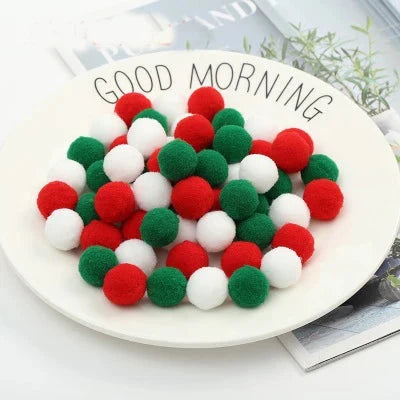 Pompoms 8/10/15/20/25/30mm Soft Pompons Colorful Fluffy Plush Craft DIY Pom Pom Fur Ball Pon Pon Home Decoration Kids Toys 10g Econic Blanks
