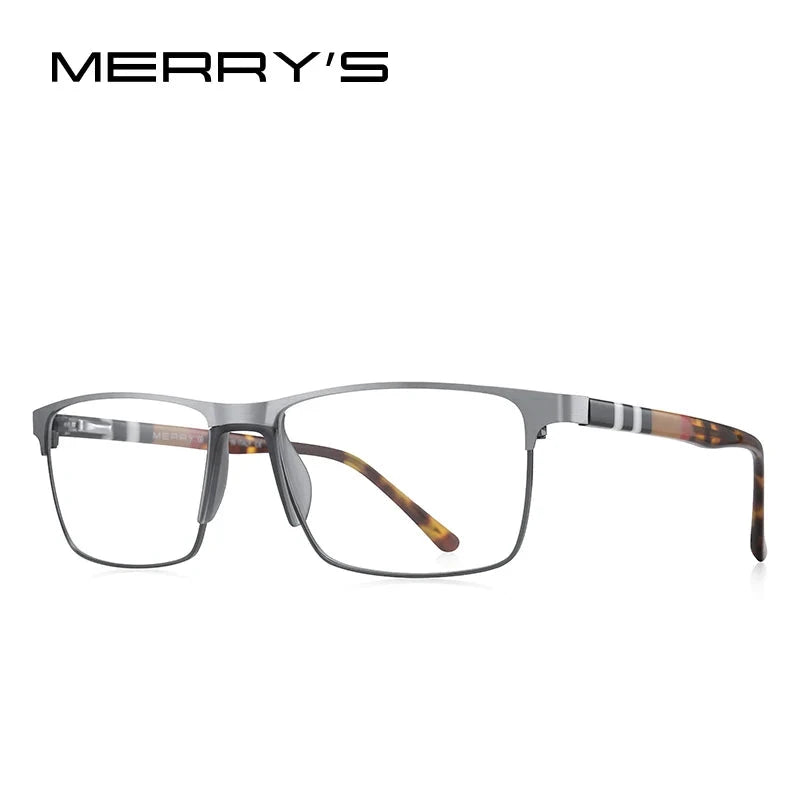 MERRYS DESIGN Men Titanium Alloy Glasses Frame Fashion Male Square Ultralight Eye Myopia Prescription Eyeglasses S2001 Econic Blanks