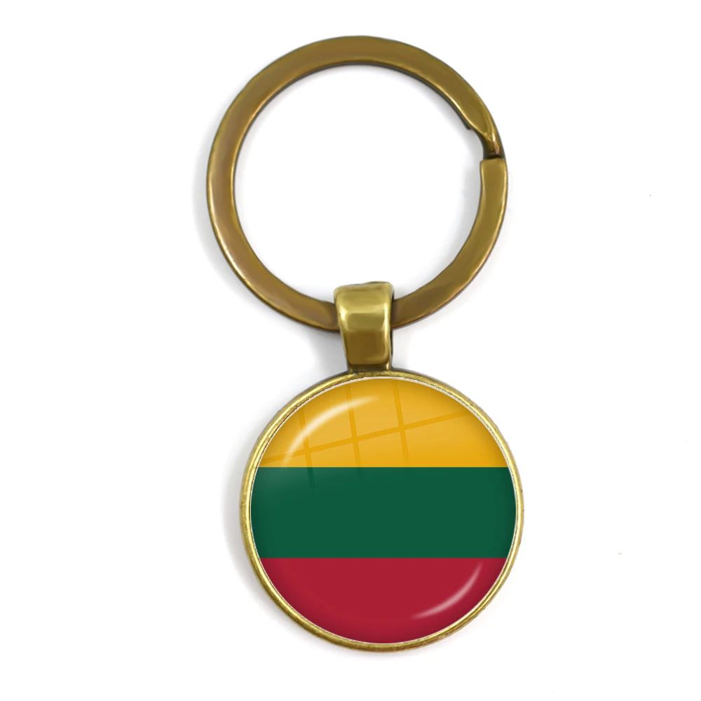 LGBT Glass Cabochon Keychain Gay Lesbian Pride Rainbow Car Key Holder Keyring Charm Jewelry for Homosexuality Gift Quick Pick Grocers