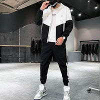 2026 Men Tracksuit Casual Joggers Hooded Sportswear Jackets And Pants 2 Piece Sets Hip Hop Running Sports Suit Quick Pick Grocers