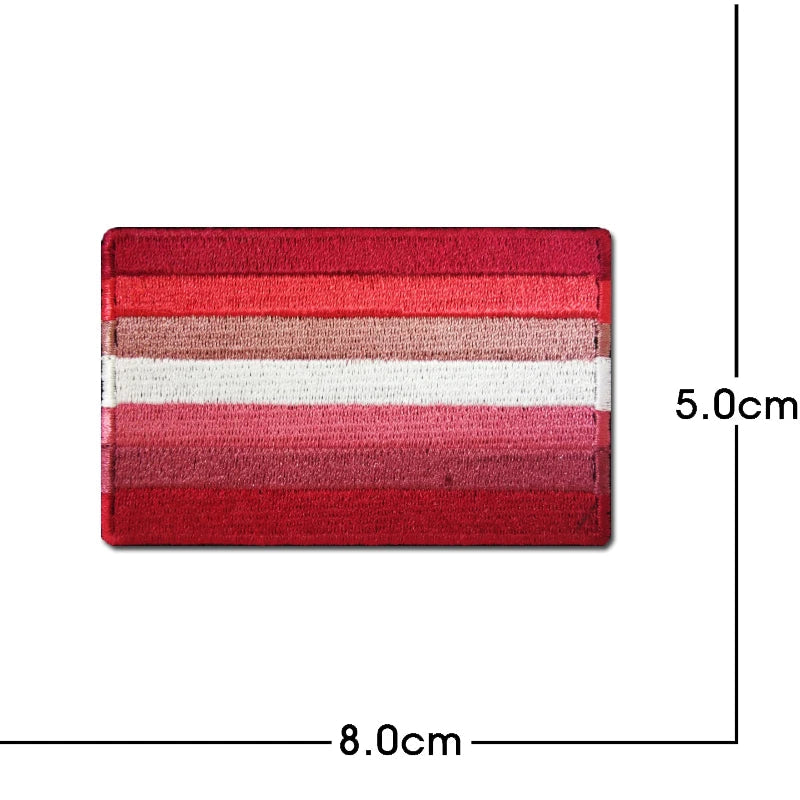 Rainbow Flag Embroidered Patch Pride Gay LGBT Tactical Applique for Clothes Hat Military Emblem with Hook and Loop Quick Pick Grocers