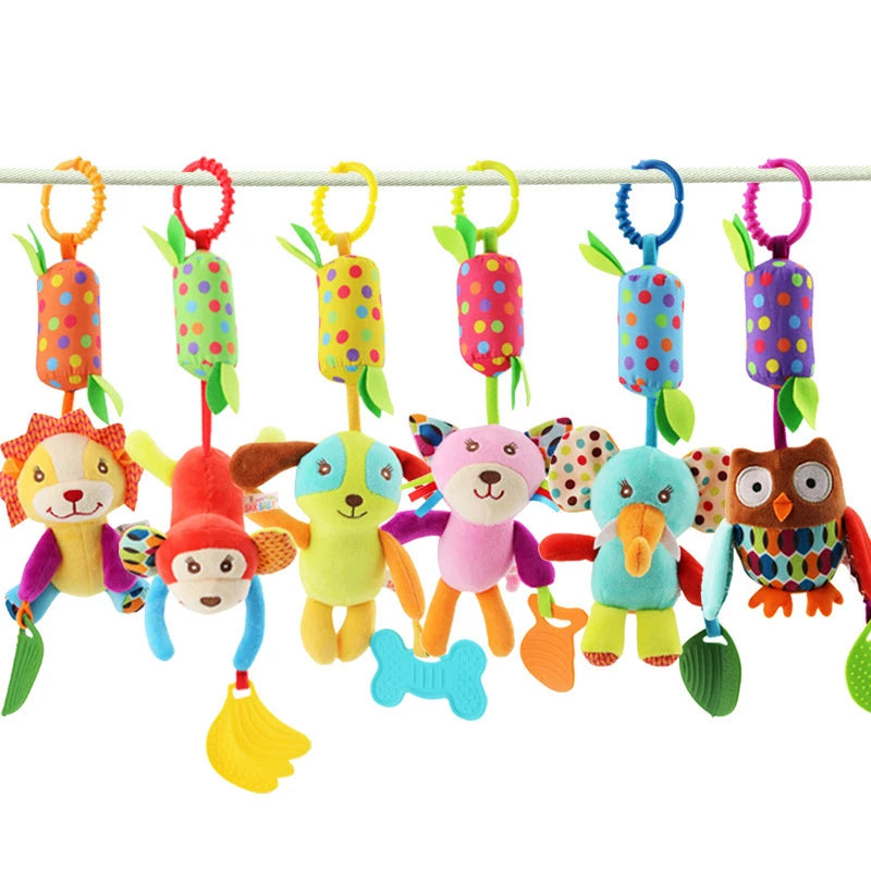 Newborn Baby Plush Stroller Toys Baby Rattles Mobiles Cartoon Animal Hanging Bell Educational Baby Toys 0-12 Months Speelgoed Purest Peak