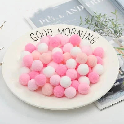 Pompoms 8/10/15/20/25/30mm Soft Pompons Colorful Fluffy Plush Craft DIY Pom Pom Fur Ball Pon Pon Home Decoration Kids Toys 10g Econic Blanks