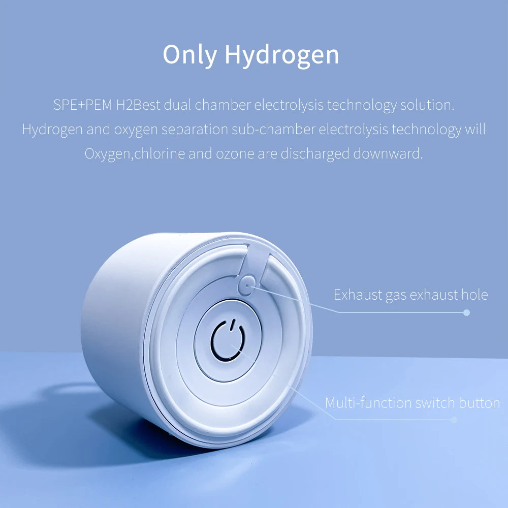 Bluevida Hydrogen Water Generator Bottle - Glass Cupbody - DuPont SPE & PEM Dual Chamber Maker Ionizer - H2 Inhalation Device Quick Pick Grocers