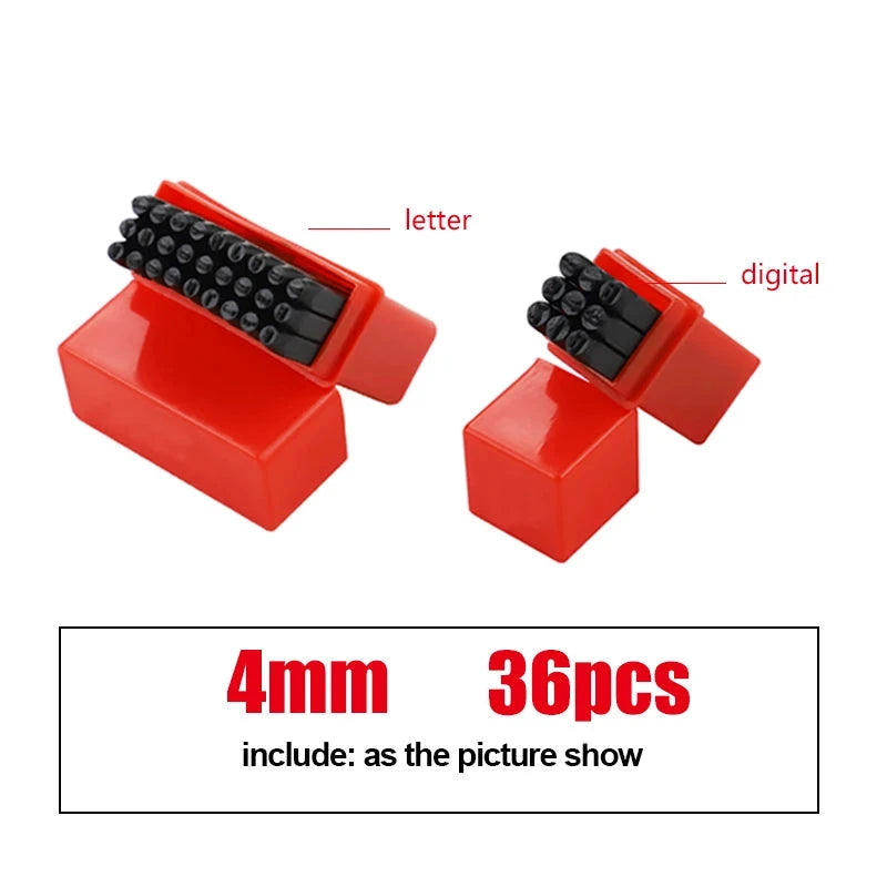 Letter&Number Stamp Punch Set Hardened Steel Metal Wood Leather Steel Punch Alphabet Letter Number Tool Leather craft Stamp Econic Blanks
