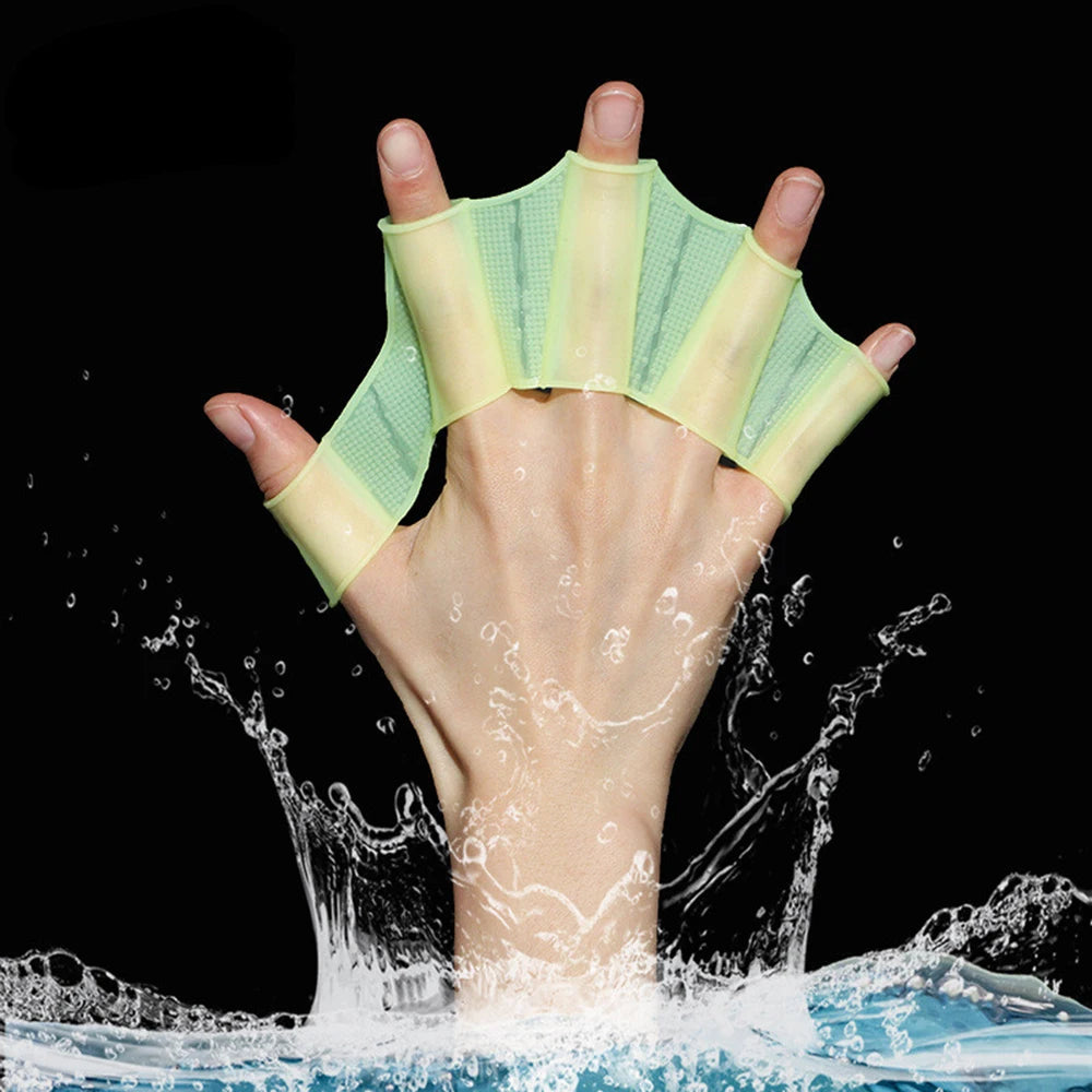 Silicone Swimming Fins Flipper Men Women Child Swim Pool Sport Professional Training Finger Hand Webbed Gloves Paddles Equipment Quick Pick Grocers