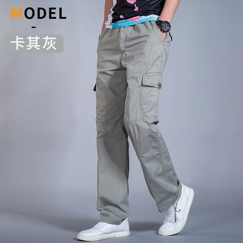 Men's Cargo Pants Summer Spring Cotton Work Wear New In Large Size 6XL Casual Climbing Joggers Sweatpants Hombre Autumn Trousers Quick Pick Grocers