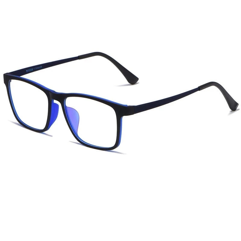 YIMARUILI Ultra Light Fashion Men's Glasses Frames Square Comfortable Pure Titanium Optical Prescription Big Eyeglasses HR3068 Econic Blanks
