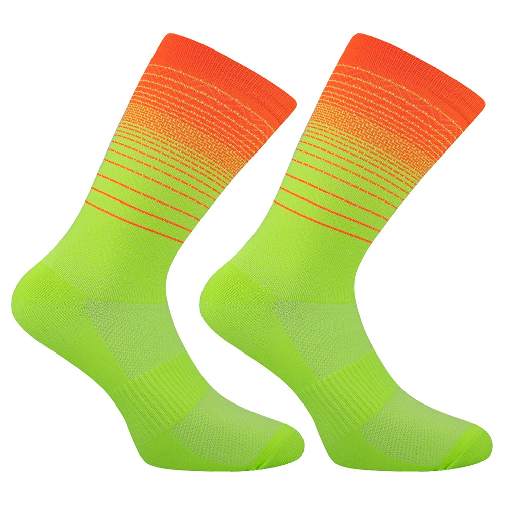 Cycling Socks Men Women Running Socks Breathable Wear-resistant Camping Hiking Socks Tube Compression Sports Socks