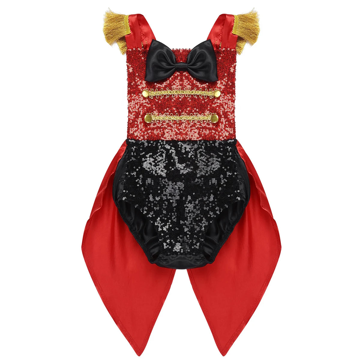 Infant Baby Girls Ringmaster Circus Costume Rompers Sleeveless Sequined Bowknot Romper for Halloween Cosplay Party Dress Up Quick Pick Grocers