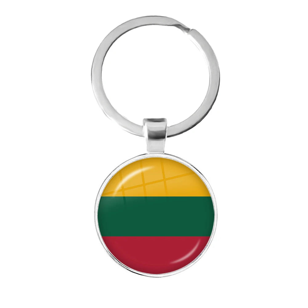 LGBT Glass Cabochon Keychain Gay Lesbian Pride Rainbow Car Key Holder Keyring Charm Jewelry for Homosexuality Gift Quick Pick Grocers