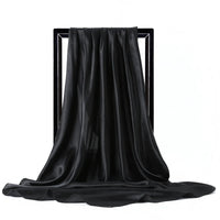 Luxury Brand Silk Scarf Women Satin Solid color Hijab Scarves Muslim Pareo Bandana Female Shawl Wrap Headband Foulard 90*90cm Quick Pick Grocers