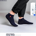 3/5Pairs High Quality Bamboo Fiber Men‘s And Women Socks Embroidery Boat Ankle Socks Men Gifts Spring Summer Socks Quick Pick Grocers